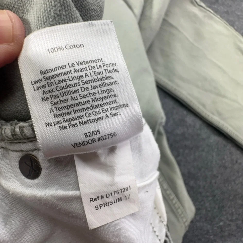 Eddie Bauer Mens Sage Green Cotton Canvas Straight Leg Pants 36x32 D1753291